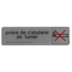 Plaque de signalisation prière de s'abstenir de fumer