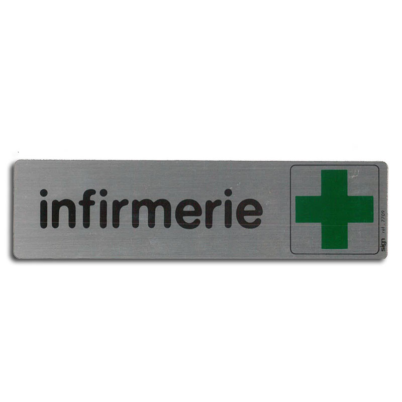 Plaque de signalisation infirmerie