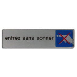 Plaque de signalisation entrez sans sonner