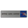 Plaque de signalisation entrez sans sonner