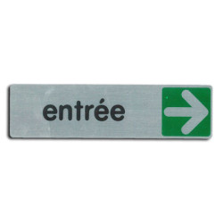 Plaque de signalisation entrée flèche droite