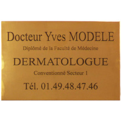 Plaque laiton extérieure