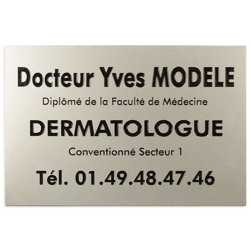 Plaque extérieure gravée en Anodisal