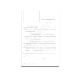 Certificats médicaux non personnalisés 14,8x21 cm