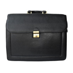 Sacoche traditionnelle en cuir noir