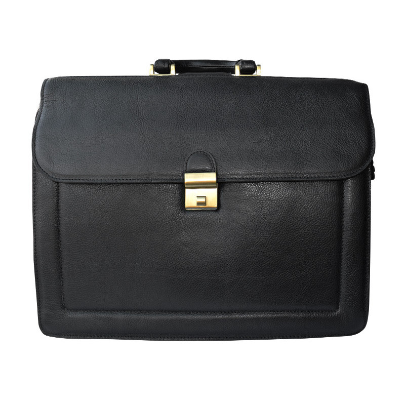 Sacoche traditionnelle en cuir noir