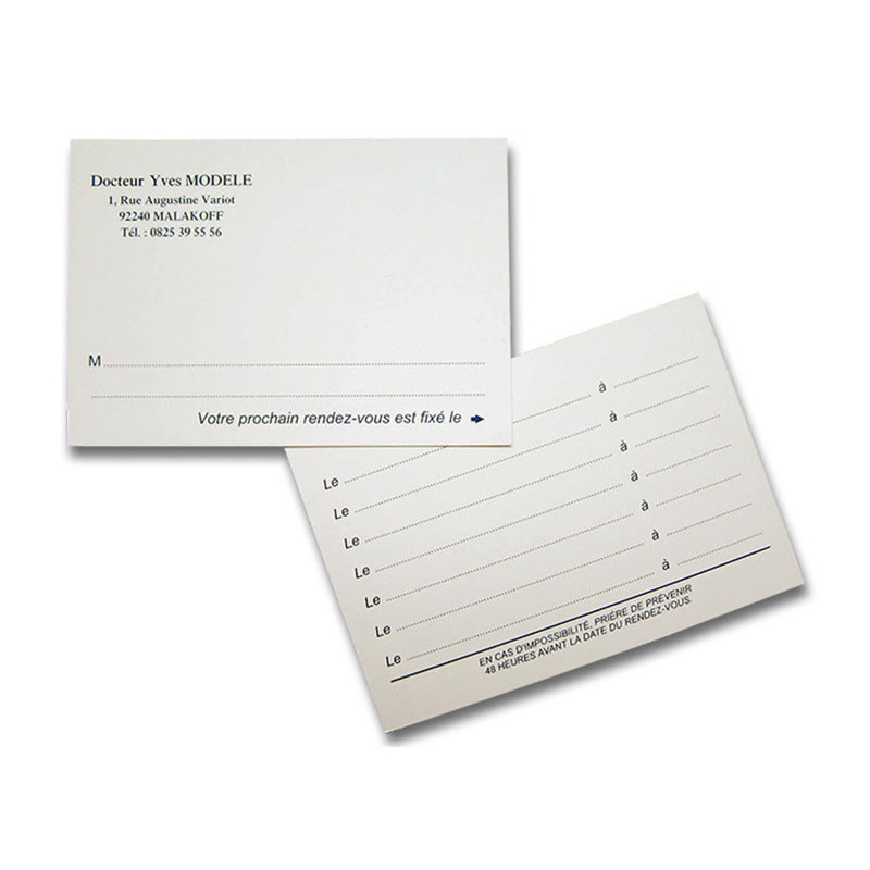 Cartes de 7 rendez-vous
