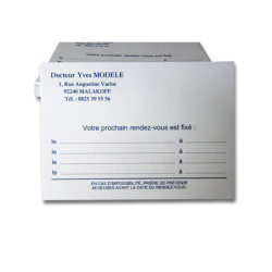 Cartes de 4 rendez-vous par 1000