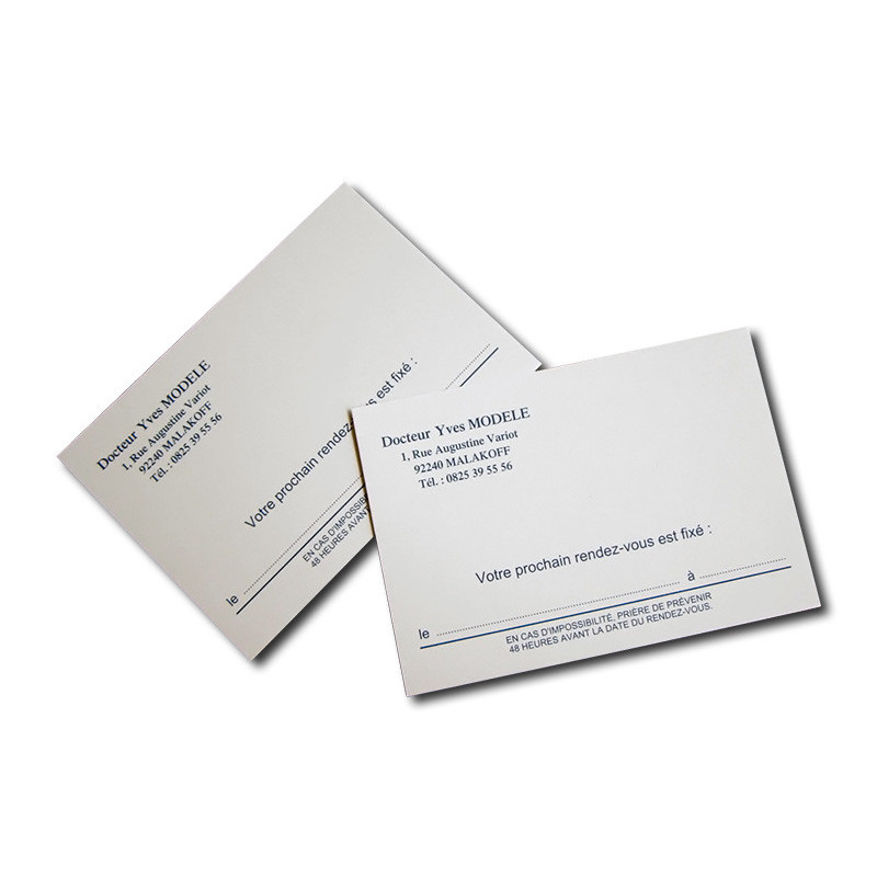 Cartes de 1 rendez-vous