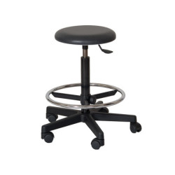 Tabouret réglable en hauteur avec repose pieds