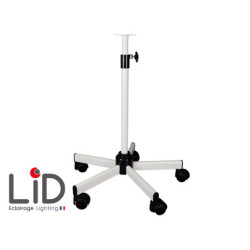 Pied roulant télescopique