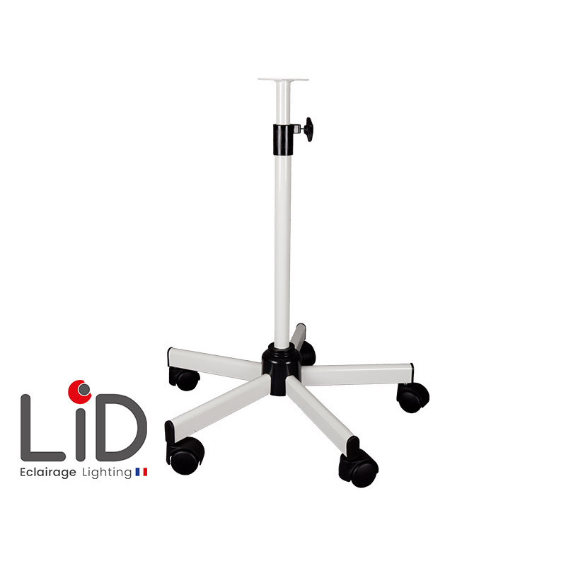 Pied roulant télescopique