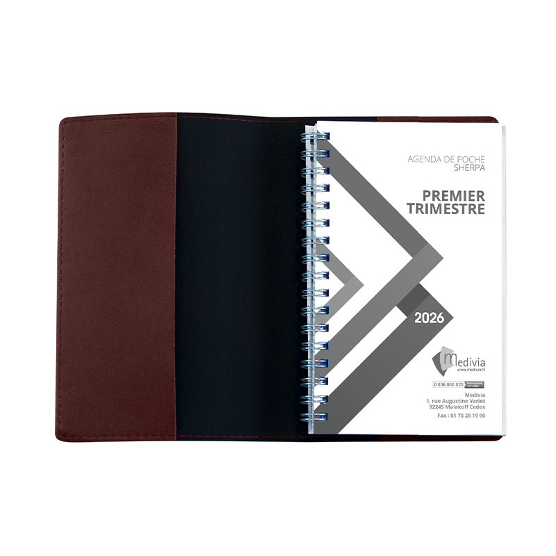 Agenda De Poche 2026 - Format 9x14 Cm, 1 Semaine Par Page - Avec élastique, Poche Intérieure Et Ruban Marque-page - 11