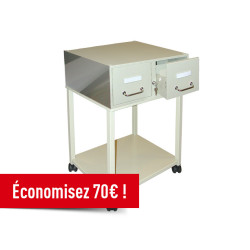 Lot Fichier OEDIP Classique L 50Hx20xP40 + Piètement Fichier OEDIP H50 cm - Blanc