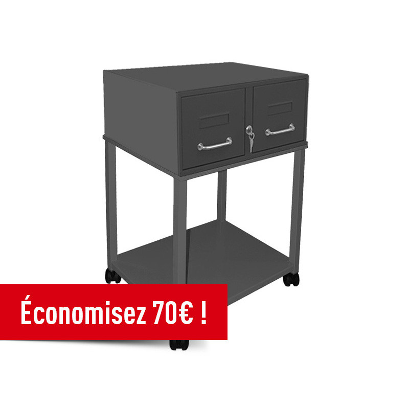 Lot Fichier OEDIP Classique L 50Hx20xP40 + Piètement Fichier OEDIP H50 cm - Blanc