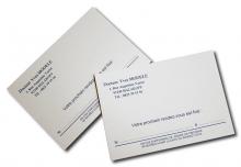 Cartes de Visite Typo 8x12,8 par 100 + 100 enveloppes