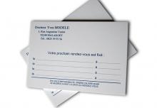 Cartes de Visite Typo 8x12,8 par 100 + 100 enveloppes