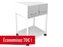 Lot Fichier OEDIP Classique L 50Hx20xP40 + Piètement Fichier OEDIP H50 cm - Blanc