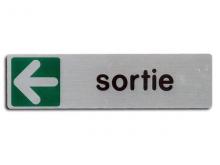 Plaque de signalisation sortie flèche gauche